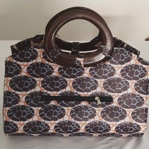 Women Handmade Satchel with Wooden Handle